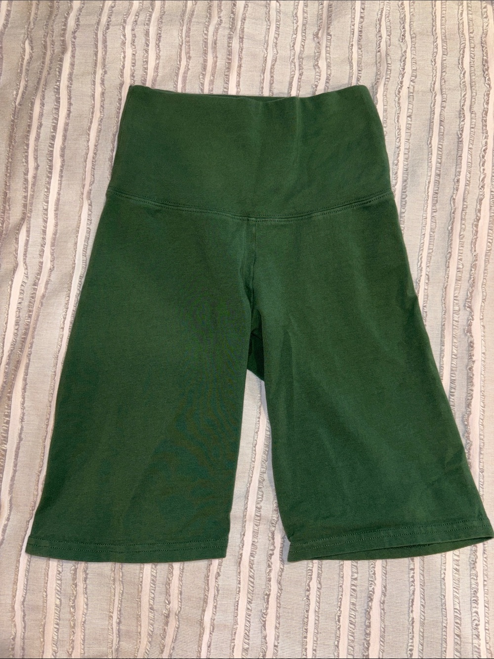 TNA Forest Green High-Waist Bike Shorts